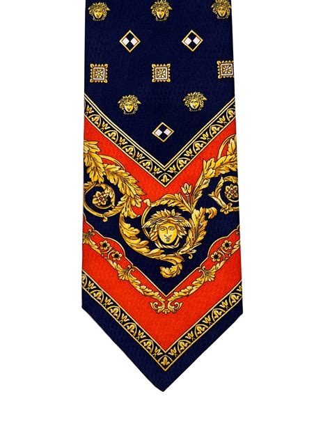 cravatte versace|Versace silk tie scarf.